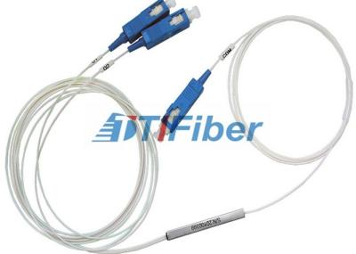 Divisor de fibra ótica da solução 1x2 de FTTH mini com fibra de 0.9mm e conector de SC/APC