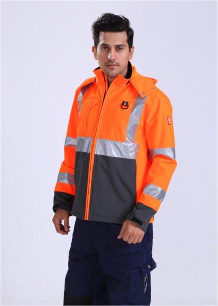 Hi Vis Orange/ Yellow Winter Work Jacket , OEM Cold Weather Fleece Jacket
