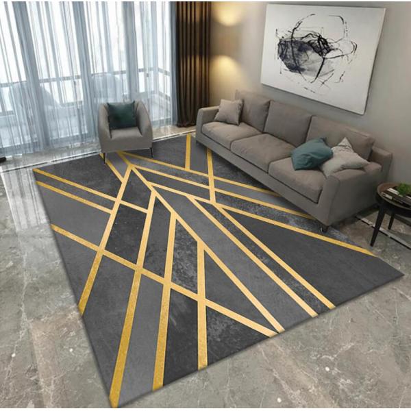 North European Simple Geometric Living Room Floor Carpets Machine Washable