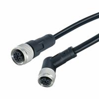 Les connecteurs de fil de la protection UV M12 ont surmoulé le câble une femelle Ip68 masculine codée par 3 bornes