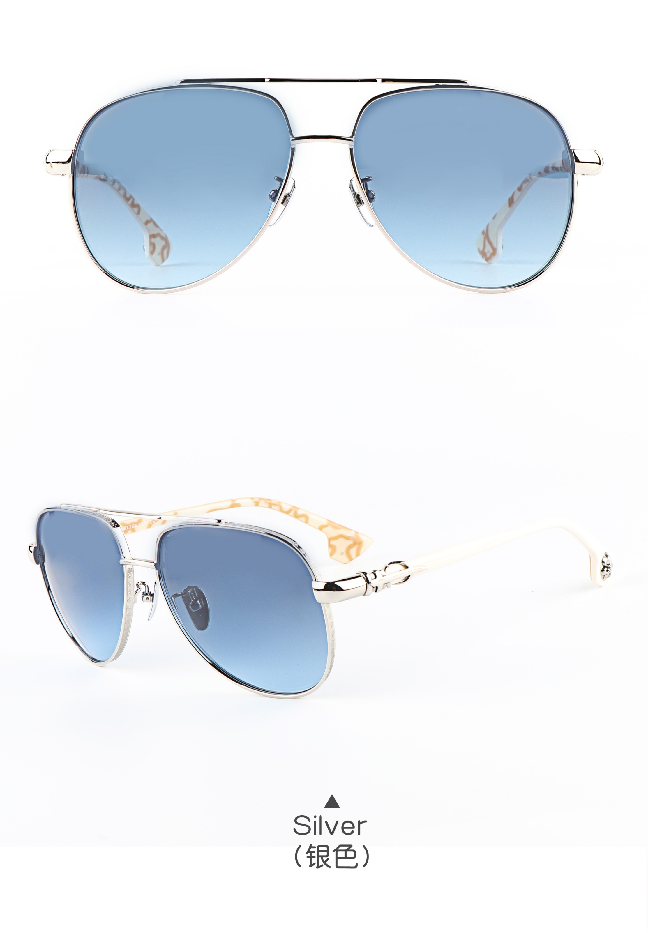 Shenzhen Wholesaler Trends 2026 Gradient Dream Blue Lens Y2k Men Women Beach Wedding Designer Pilot Sunglasses Personalized logo