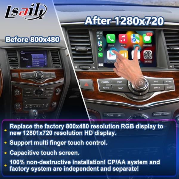 Tela sem fio da polegada HD de Android auto Carplay 8 para Infiniti QX80 QX56 2011-2017