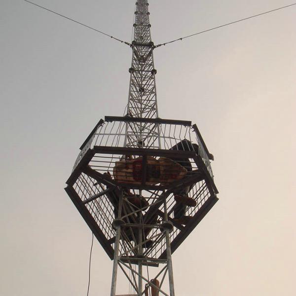 ASTM Standard Flange Connection 36m/S Guyed Wire Tower Customizable  Steel And Alloy Structural Steel