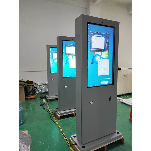 43-inch Touchscreen Vertical Outdoor Lcd Advertising Player with Built-in Card Reader and Printer