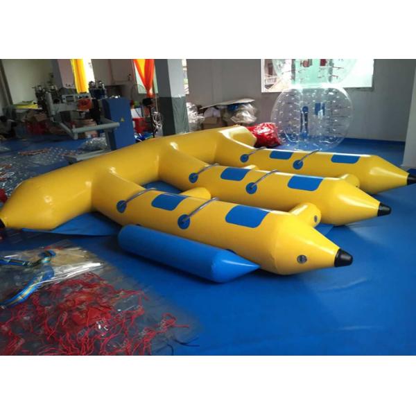 Water Games Inflatable Fly Fishing Boats , Inflatable Banana Boat Towables