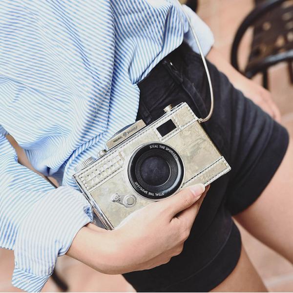 2016 summer new tide personality camera bag packet female European and American fashion chain shoulder bag Messenger bag