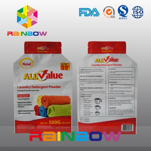 Modificado para requisitos particulares imprimiendo el bolso del envase de plástico para el polvo del detergente para ropa 500g/el detergente