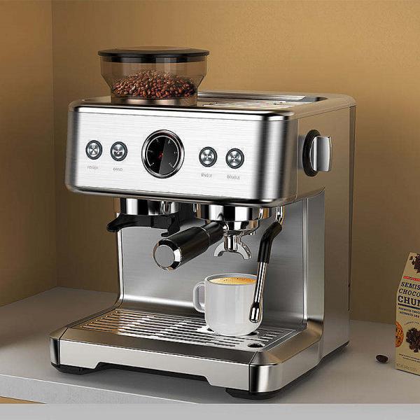 40*36*34* Professional Espresso Maker with Adjustable Four-Hole Steam and Milk Frother