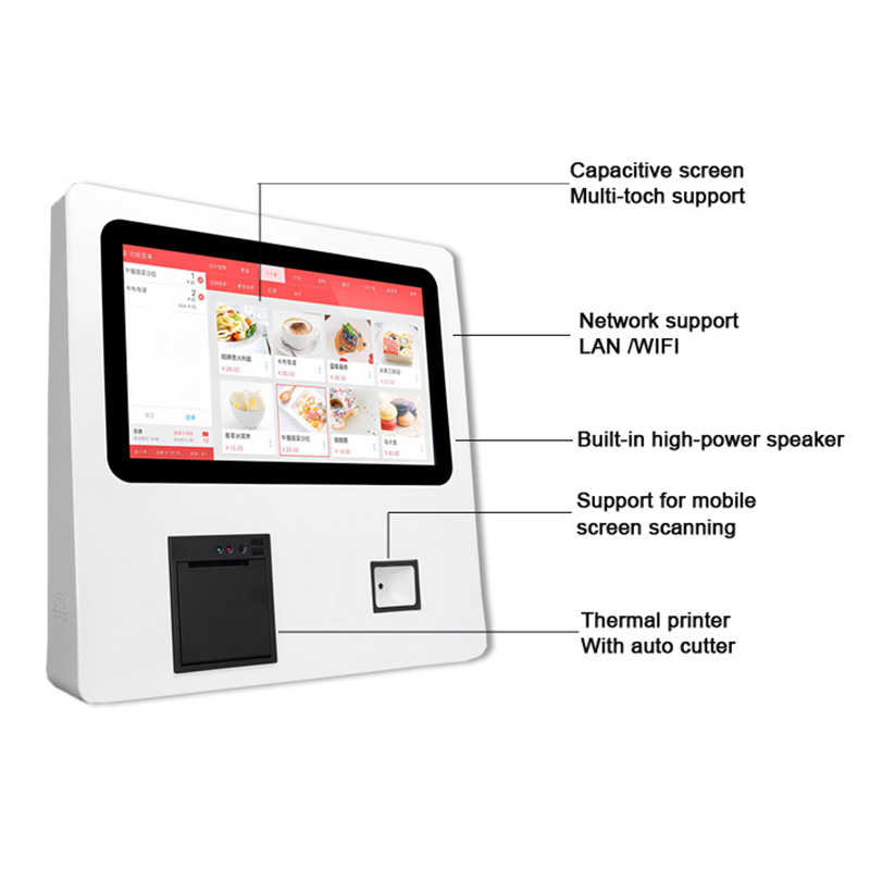 32 Capacitive Restaurant Self Service Kiosk Self Ordering OEM