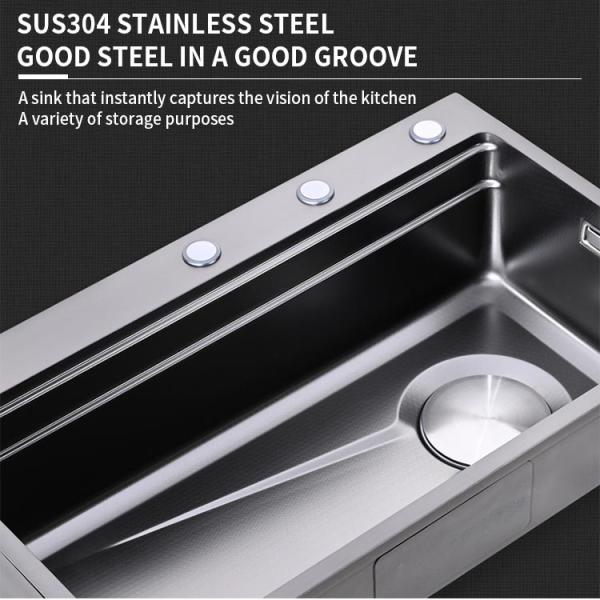 Nano Silver Single Slot Stainless Steel Kitchen Sink Inner Basin Size 660*405mm