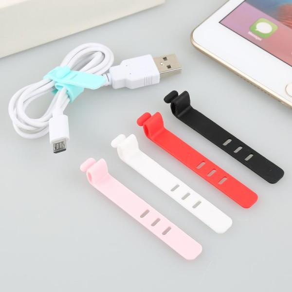 1.5mm-2.0mm Oval Silicone Self Gripping Cable Ties 6.5cm 7.4cm