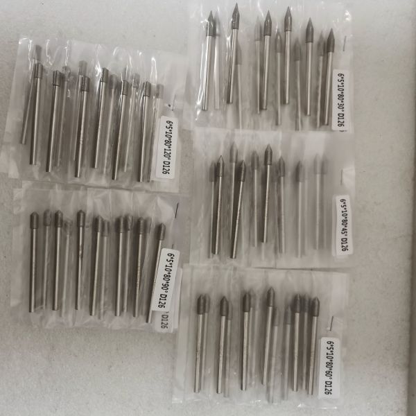 Custom-Made 6*5*10*80mm  30°-120° D126 Electroplated Grinding Bits For Cemented Carbide