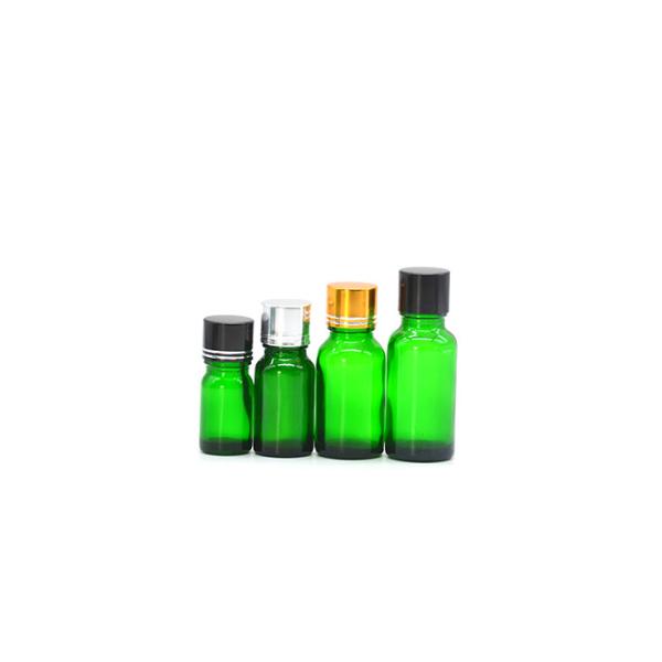 50ml green Glass Oil Bottles With Gold ALuminum dropper