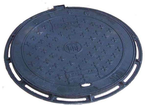 Electrical Cast Iron Manhole Cover Burgla Rproof For Sidewalk / Highway