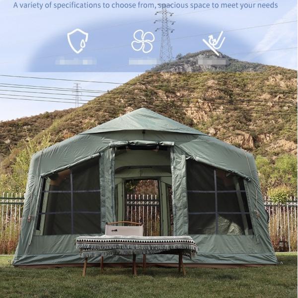 4 Seasons Mosquito Screen Cabin Tent for Camping 12.96m2 Room Space Inflatable Tent