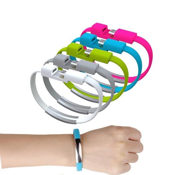 Mobile Phone Cable USB cable flat cable bracelet magnetic data line for mobilephone micro usb device