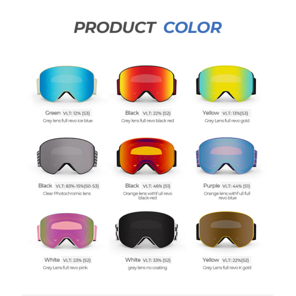 Women Lightweight Black Frame TPU Ski Glasses Cylindrical Lenses Magnetic Snow Goggles Customizable Logo Small MOQ Ready