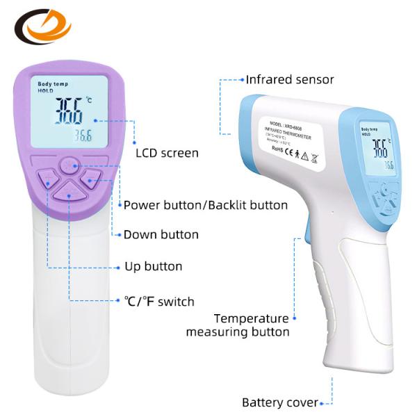 Children Blue plastic Non Contact Infrared Thermometer Portable forehead temperature Gun