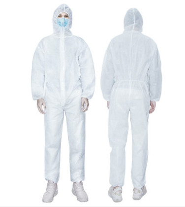 Full Body Disposable Protective Coverall / Isolation Gowns For Virus Protection