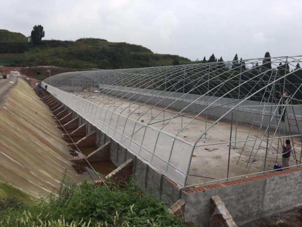 Serres chaudes multi d'envergure de double de voûte de polyéthylène de pellicule agriculture de serre chaude