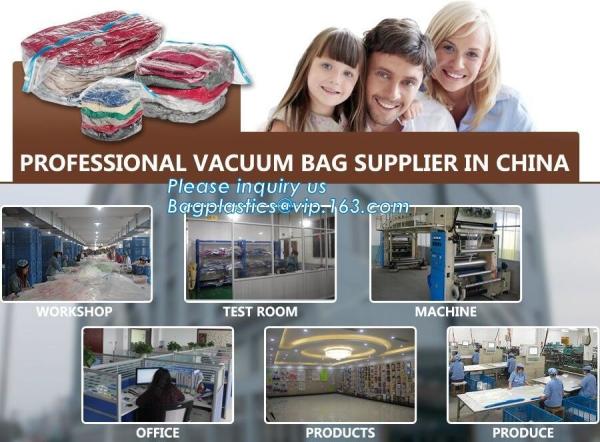 garment canvas tote with vacuum bag, Vacuum hang compressed bags for Down jacket, Compressed Saving Suitcase Space bags