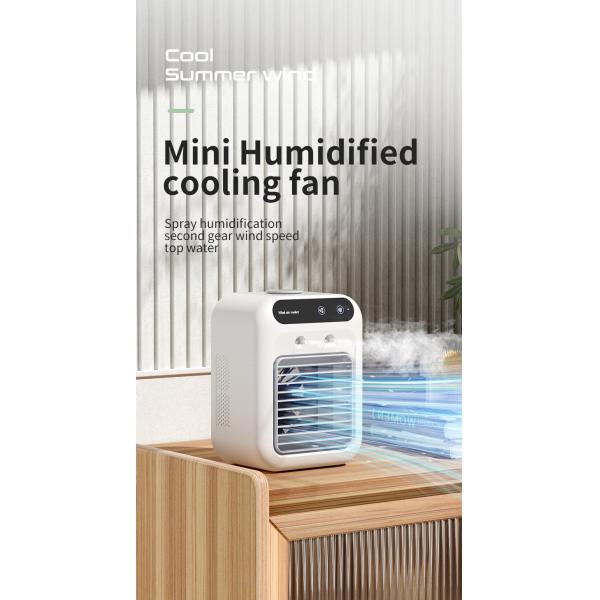 Desktop Mini Air Condition Fan with Water Cooling and Night Light Net Weight 700g