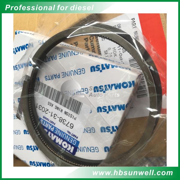 Komatsu Piston Rings 6738-31-2031 For S6D102 Diesel Engine Cast Iron Material