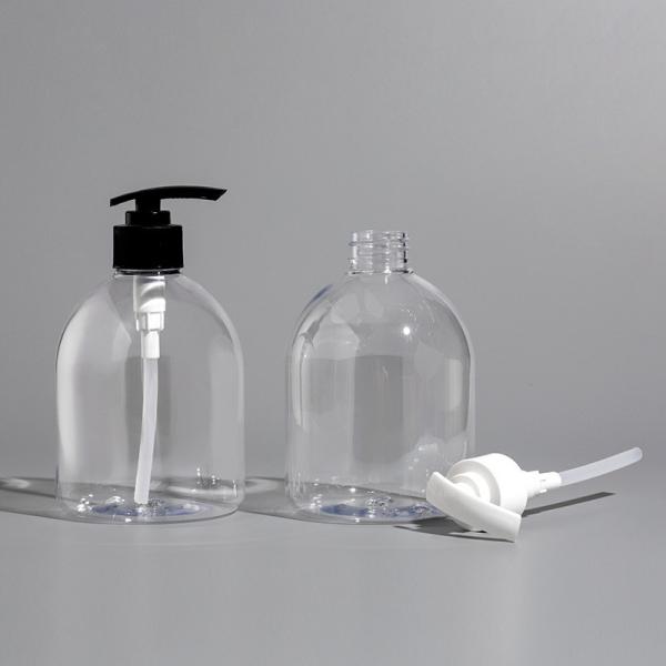 16 oz 500ml empty pump dispenser bottle for hand sanitizer 500ml bottle PET Transparency