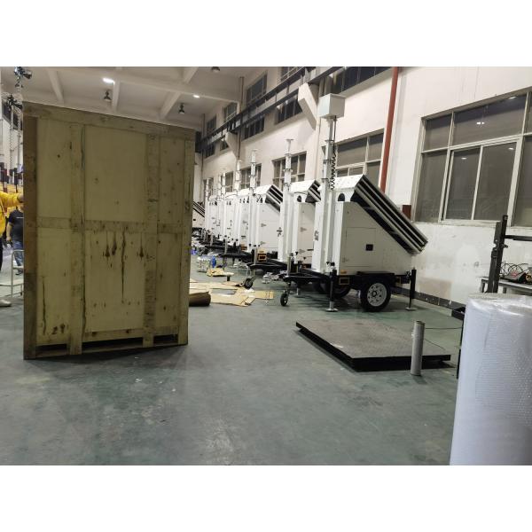 Stable Power Supply Solar Powered Floodlight Lighting Trailer For Desert Lighting