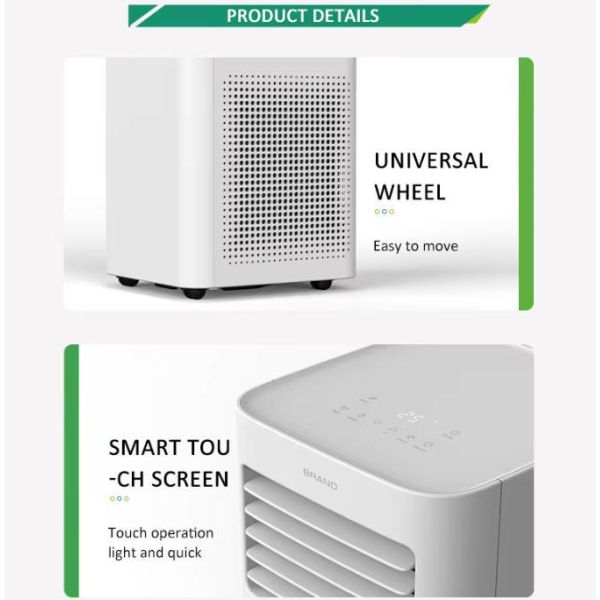 5000BTU Portable Smart Air Conditioner with Dehumidifying Function and LED Touch Screen Control
