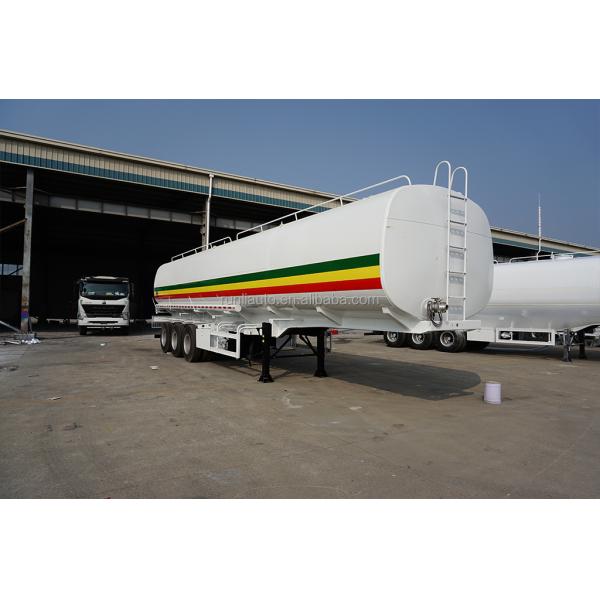 40000 Litres 3 Axle Fuel Tank Semi Trailer Four Compartments Heavy Duty Load