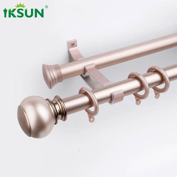 Simple Style Rose Gold Wall Installaiton 28mm Bedroom Decor Aluminium Curtain Rod
