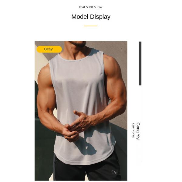 Digital Printing XMAMLON OEM RTS QUICK DRY Gym Marathon Running Vest for Men's Fitness