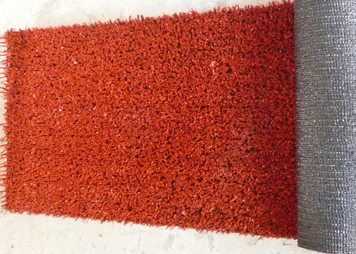 Recycled Red Baseball Artificial Turf Grass 8800dtex , PE Monofilament for sport