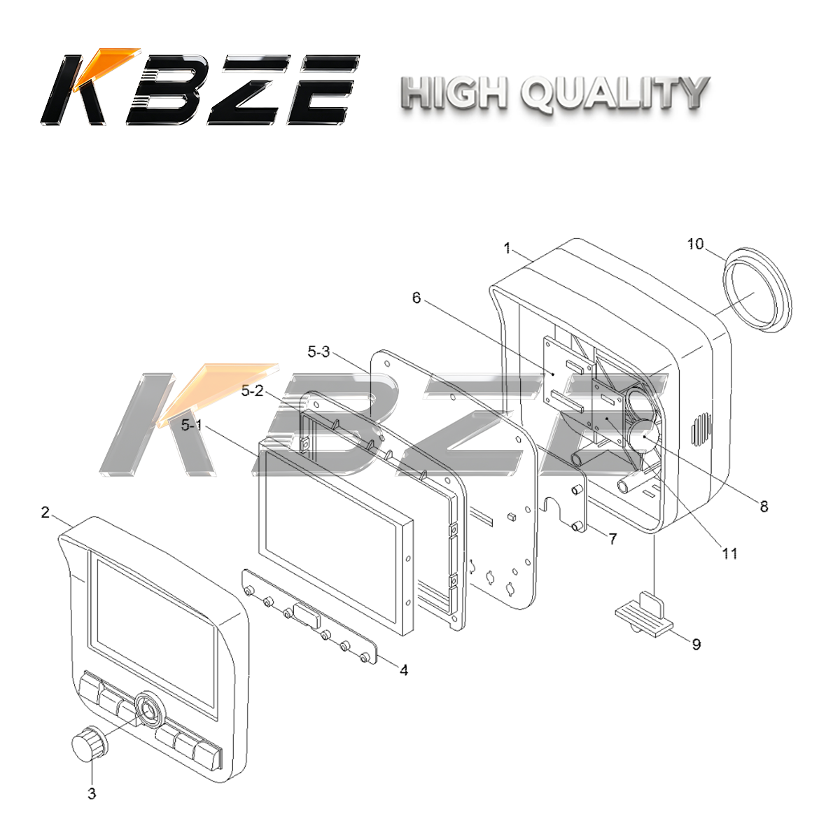 KBZE QUALITY PARTS 21Q6-30400  HYUNDAI MONITOR PANEL FOR R360-9 R380-9 R430-9 R480-9 R520-9 R700-9 R800-9