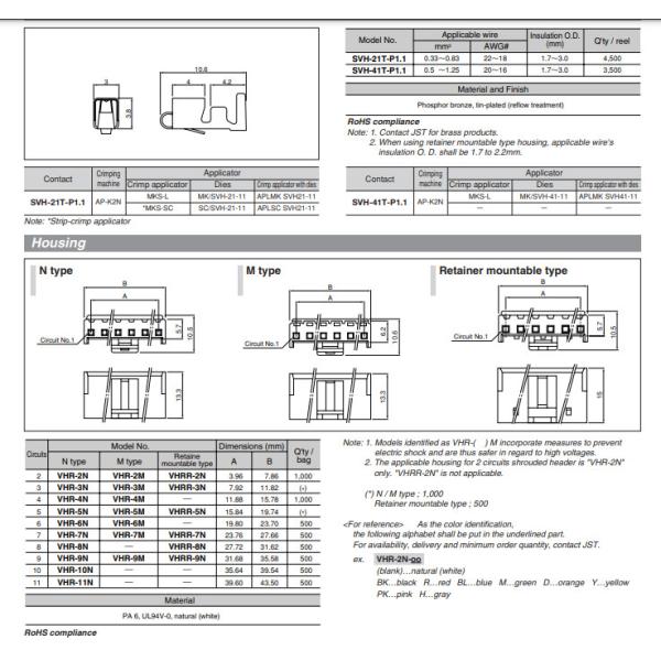 Серии 18-22 BVH-21T-P1.1 JST BVH гофрируют терминальное гнездо