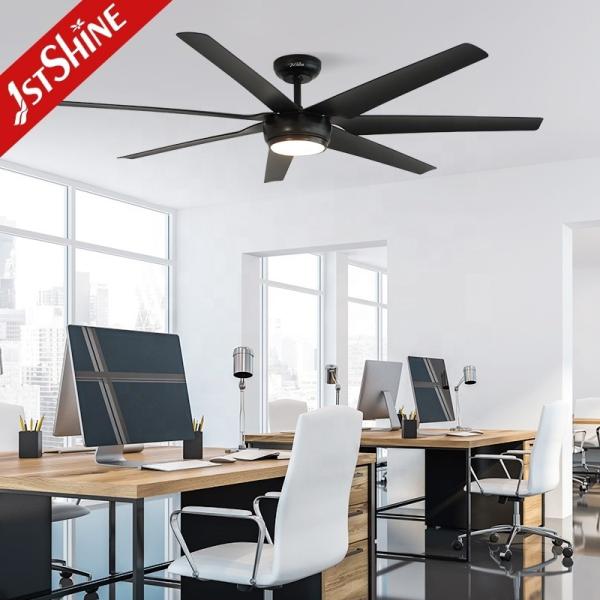 65 polegadas 7 ABS Black Blades LED ventilador de teto com controle remoto e iluminação multicolor