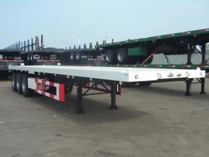35T 50T Heavy Duty 40 Foot 3 Drum Axle FlatBed Semi Container Truck Trailer