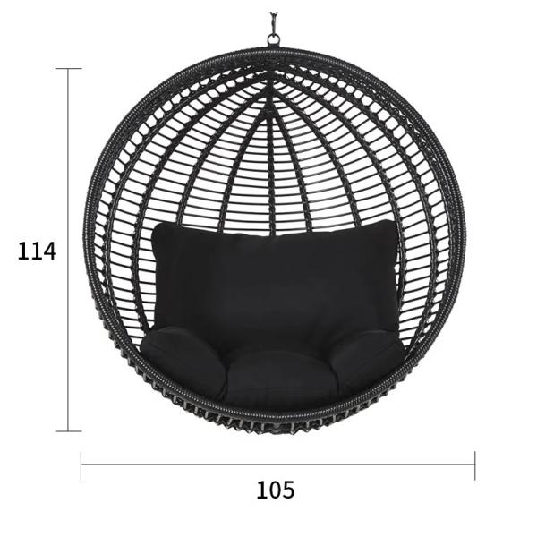 Hanging Glider Outdoor Garden PE Rattan Swing Chair Hanging House Hotel