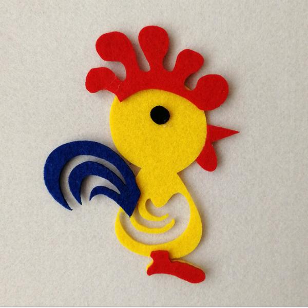 Beautiful Animals Pattern Christmas Party Crafts 2mm Thickness For Home Felt Pendant