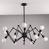 O ferro forjado rústico conduziu a luz industrial do pendente da aranha do sótão dos candelabros do teto