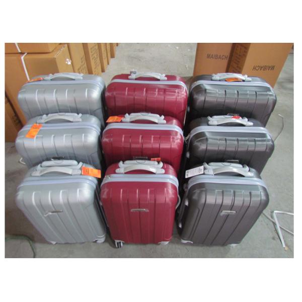 4 Wheel Hard Case Spinner Luggage Sets Bright Colored With Silver Iron Trolley