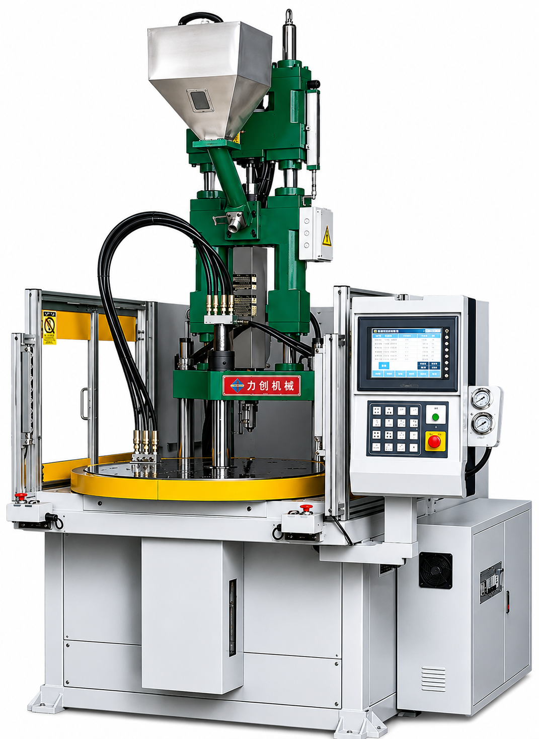 High Accuracy Rotary Table Vertical Injection Moulding Machine For Customs Locks