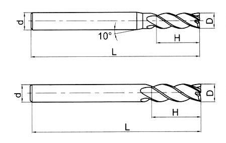 HRC 45 Solid Tungsten Carbide End Mill