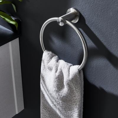 Anel de toalha da mão de Ring Satin Finish Brushed Chrome de toalha de mão do banheiro da montagem SUS304 da parede