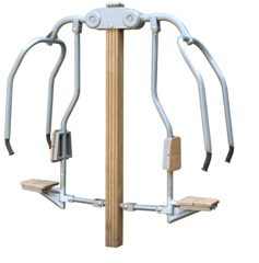 outdoor exercise equipments WPC materials based chest press push trainer