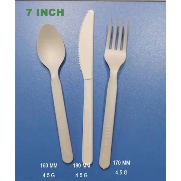 CPLA Disposable Paper Packaging Accessories Cutlery Sets 6.5-7 Inches 4-4.5gr