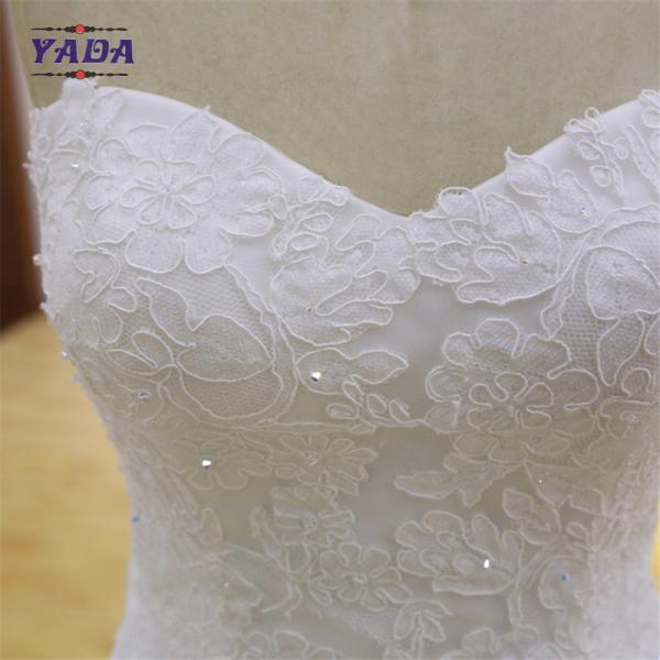 Новый дизайн дам без плеча стройный русалки хвост любимый платье белое дешевые свадебные платья