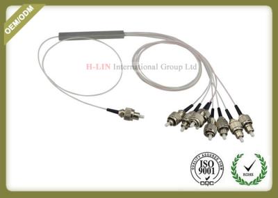 0.9mm Steel Tube Fiber Optic Cable Splitter 1x8 , Plc Optical Splitter GPON System