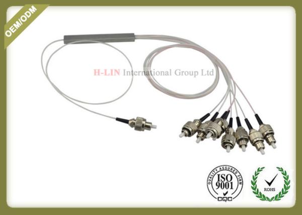 0.9mm Steel Tube Fiber Optic Cable Splitter 1x8 , Plc Optical Splitter GPON System